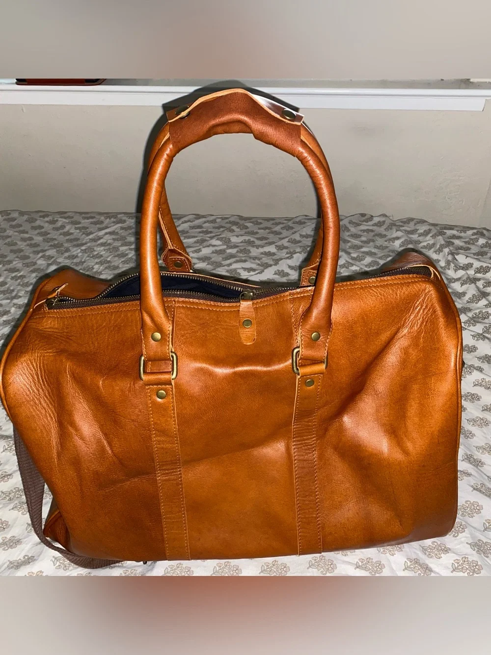 Johnny Fly Brown Leather Weekender Bag